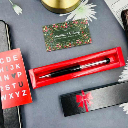 Silver Crystal Personalized Pen – Elegant, Custom & Gift-Ready