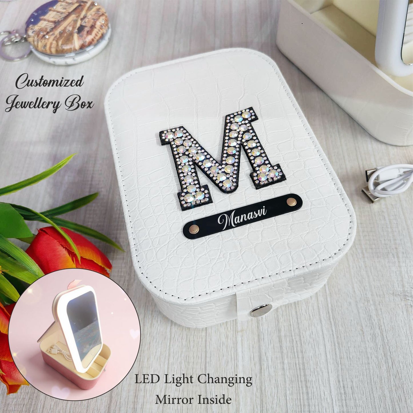 New Jewellery Organizer With LED Makeup Mirror