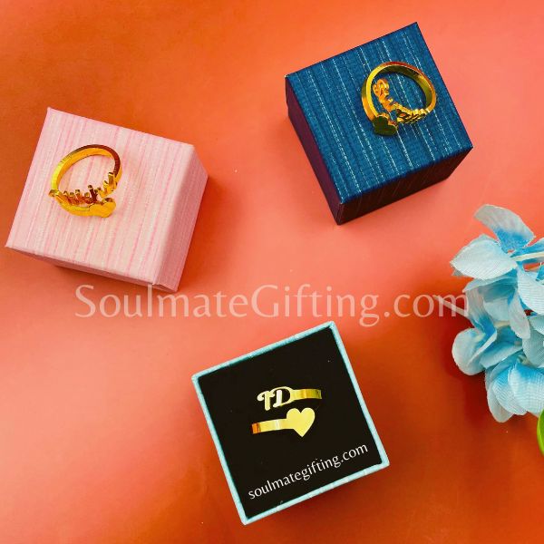 Intial Ring 24kt Gold plated with warranty