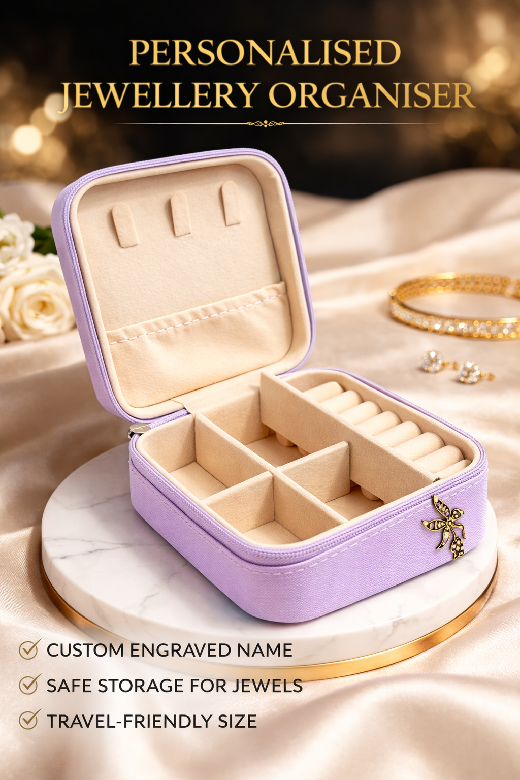 Jewellery Organiser Personlised Gift for her/wife/sister P04