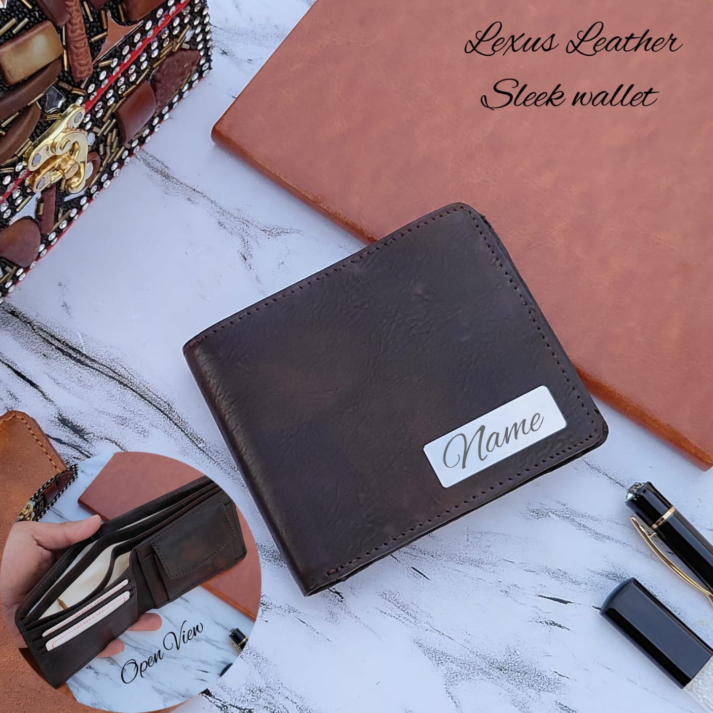 Lexus Leather Personalised Wallet