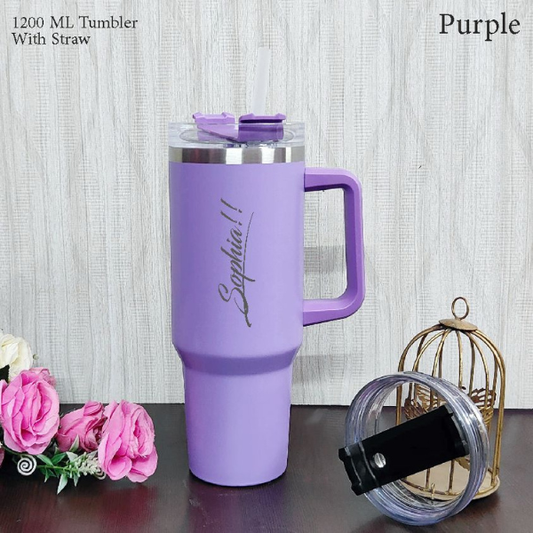 Custom Name Stainless Steel Sipper – Premium Insulated Mug Tumbler