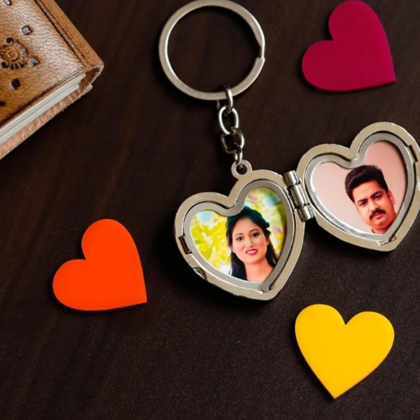 Personalized Photo Locket Keychains