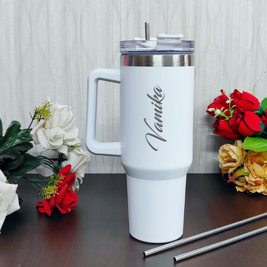 Custom Name Stainless Steel Sipper – Premium Insulated Mug Tumbler
