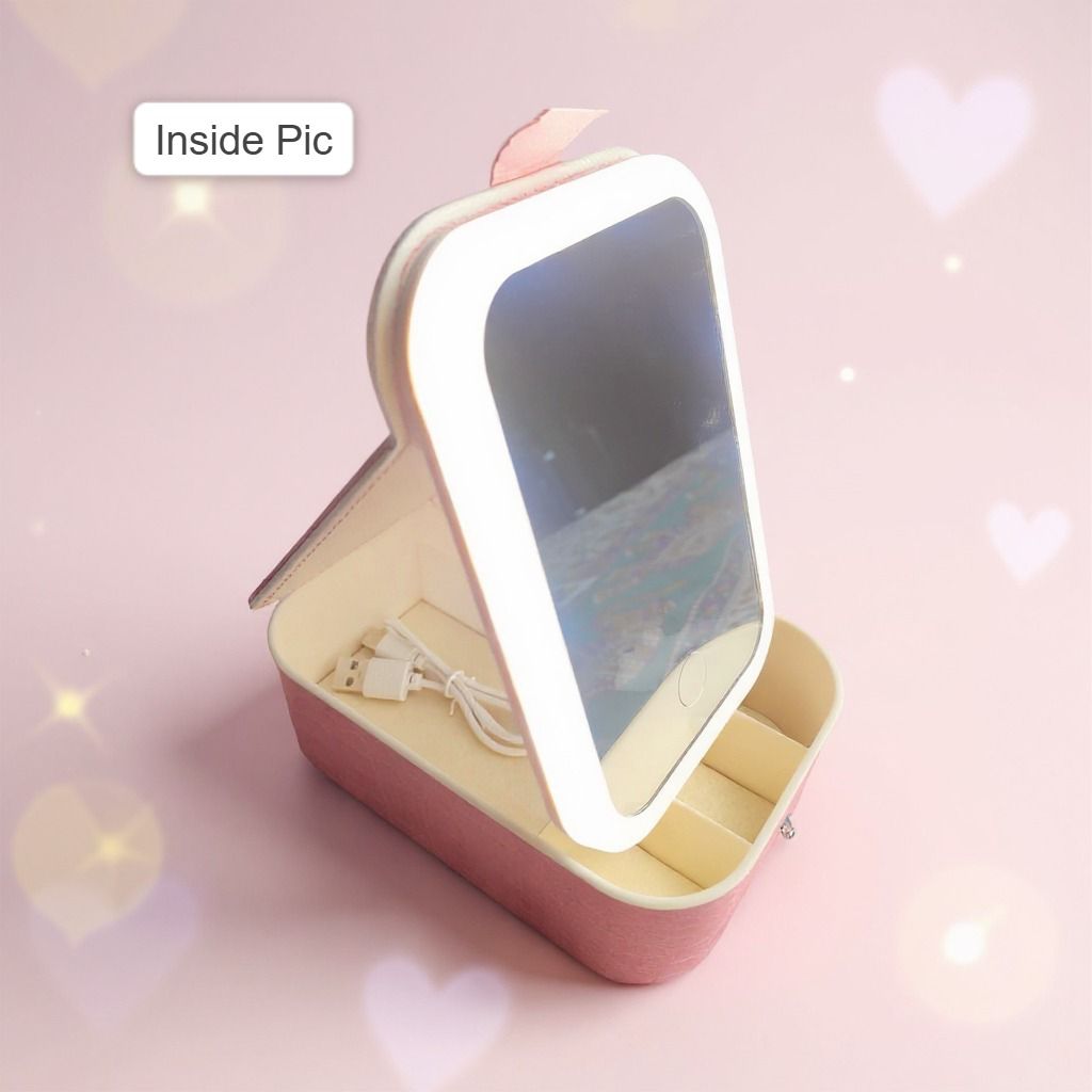 New Jewellery Organizer With LED Makeup Mirror